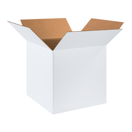 18 x 18 x 18" White Corrugated Boxes