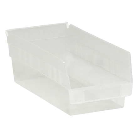 11 <span class='fraction'>5/8</span> x 6 <span class='fraction'>5/8</span> x 4" Clear Plastic Shelf Bin Boxes