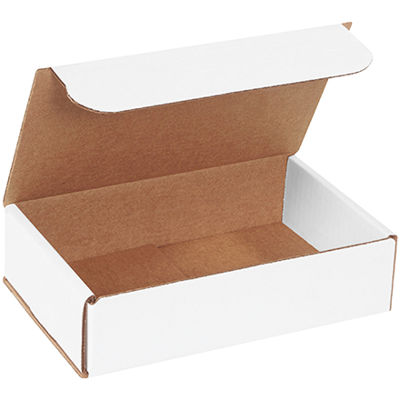 8 x 5 x 2" White Corrugated Mailers