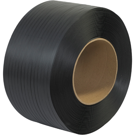 1/2" x 9000' - 8 x 8" Core Machine Grade Polypropylene Strapping - Embossed