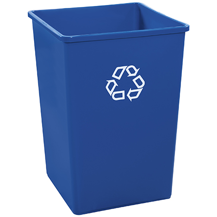 Rubbermaid<span class='rtm'>®</span> Square Recycling Container - 35 Gallon, Blue