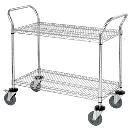 48 x 24 x 38" - 2 Shelf Heavy-Duty Wire Cart